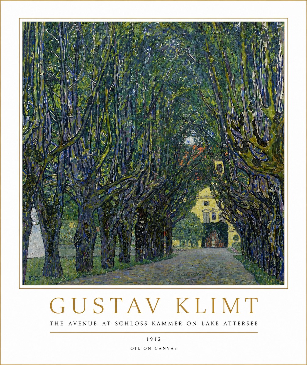 Klimt The Avenue at Schloss Kammer on Lake Attersee No2 - Affiche