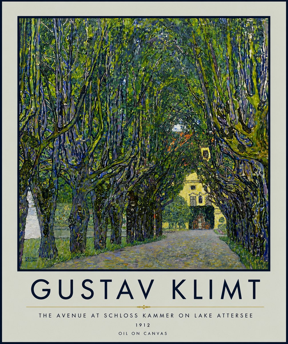 Klimt The Avenue at Schloss Kammer on Lake Attersee No6 - Affiche