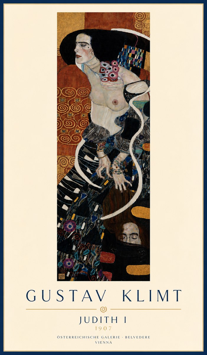 Klimt Judith I No5 - Affiche