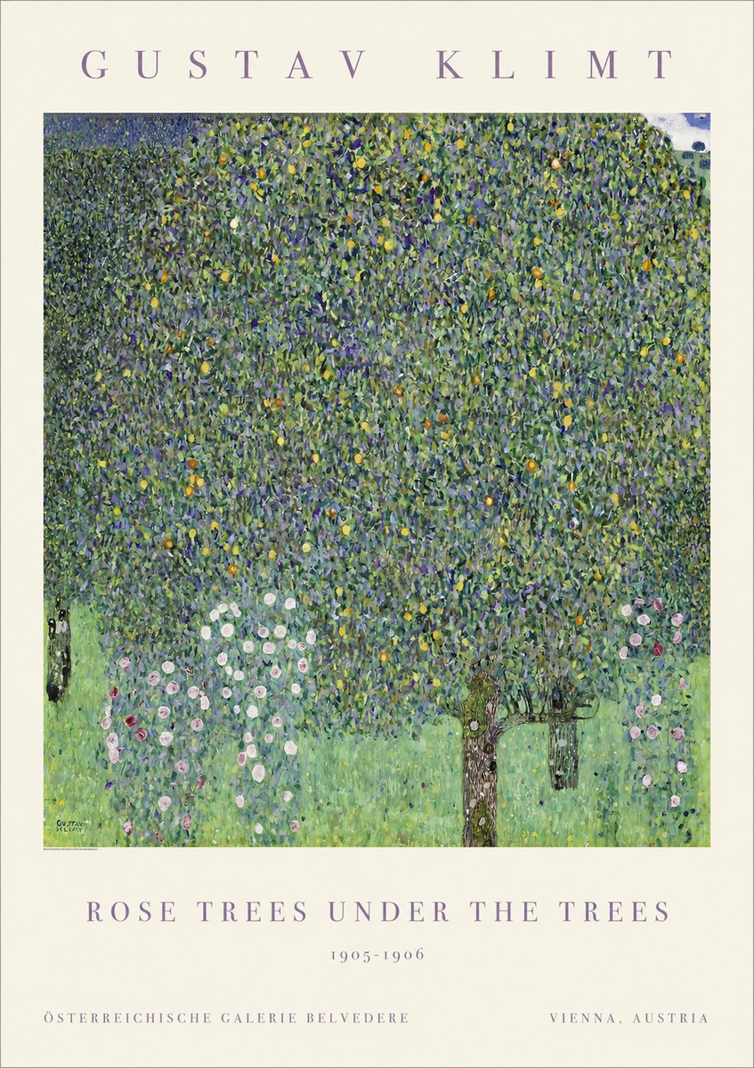 Klimt Rose Trees Under the Trees No1 - Affiche