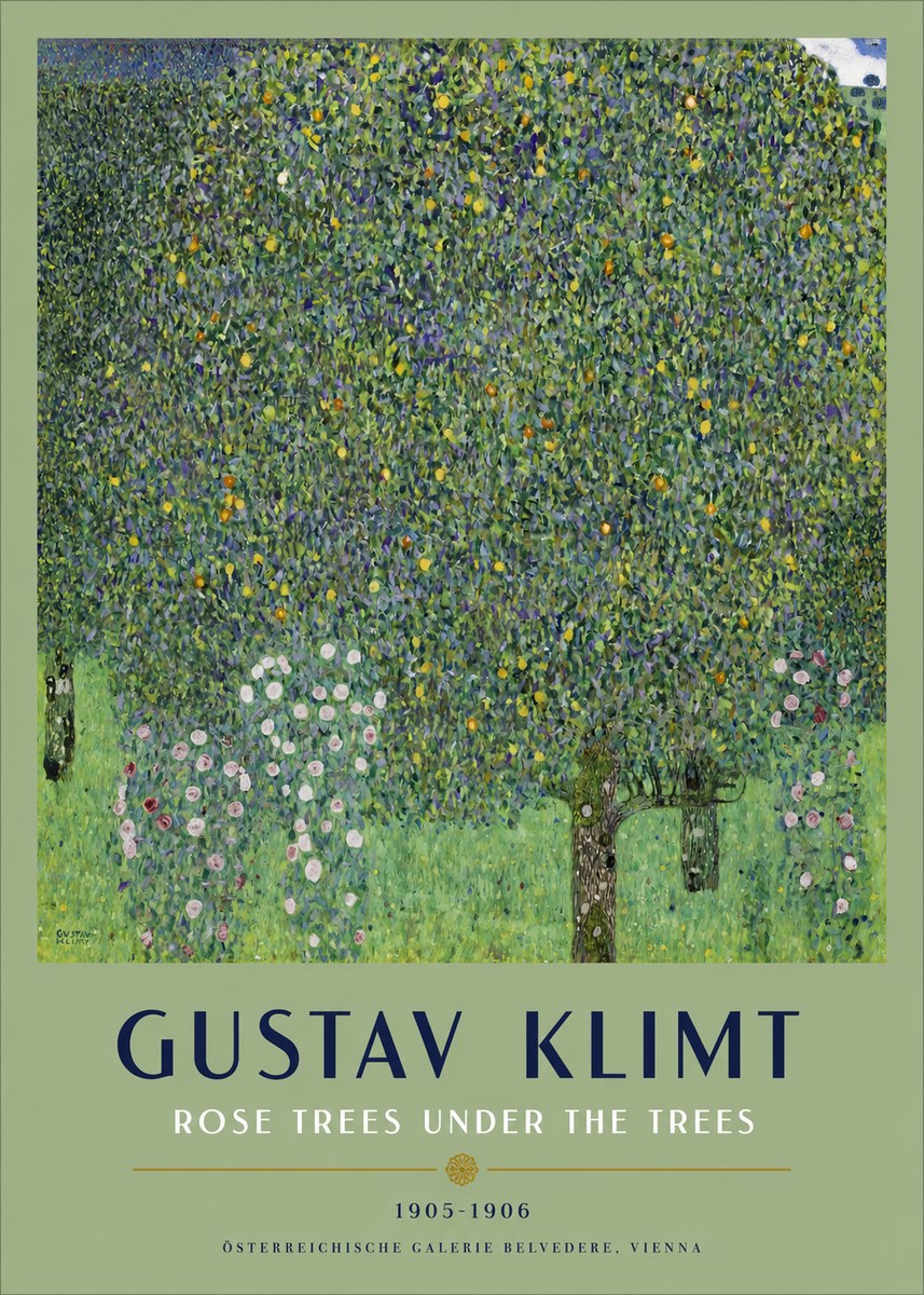 Klimt Rose Trees Under the Trees No2 - Affiche