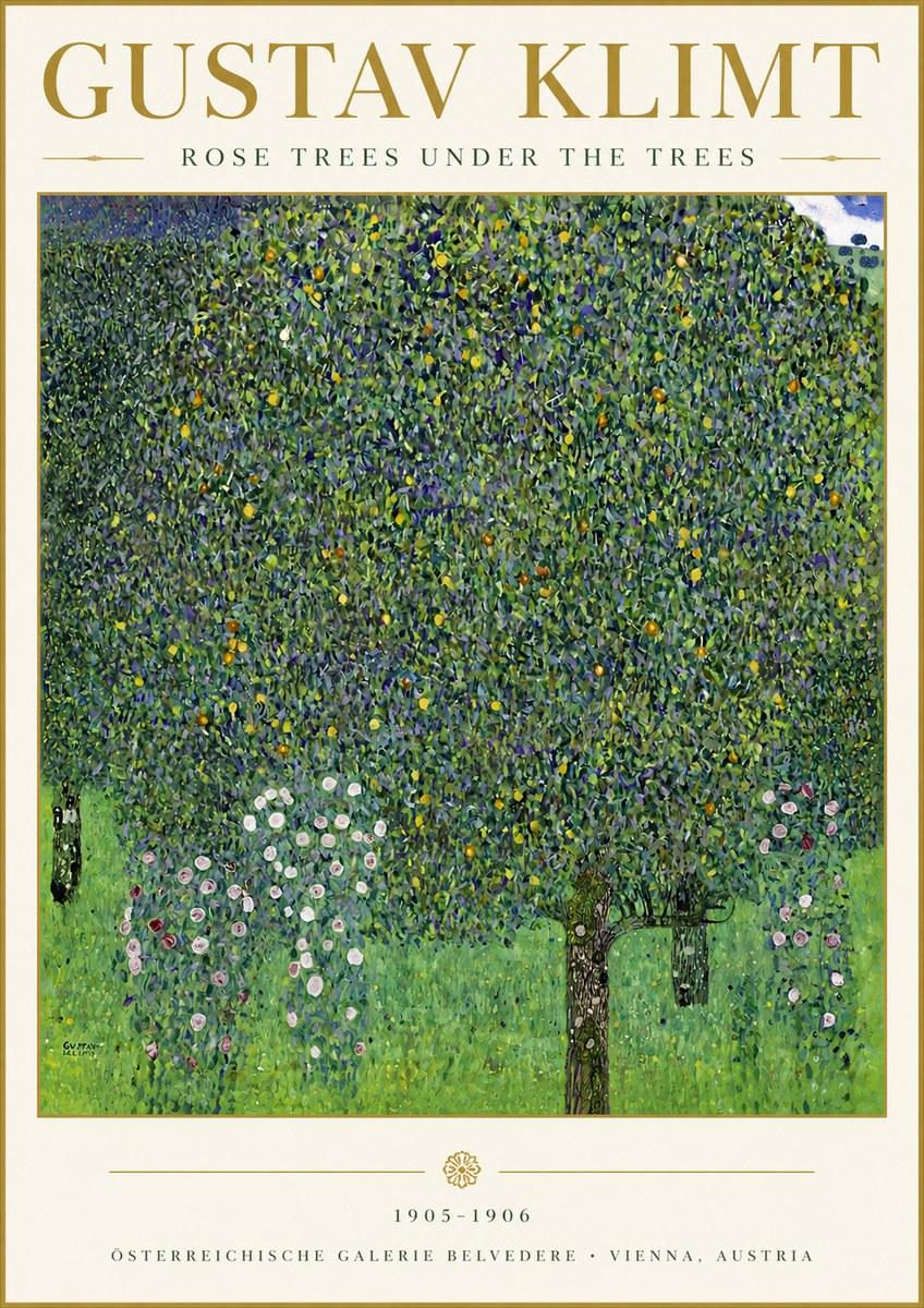 Klimt Rose Trees Under the Trees No5 - Affiche
