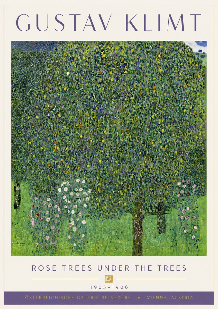 Klimt Rose Trees Under the Trees No6 - Affiche