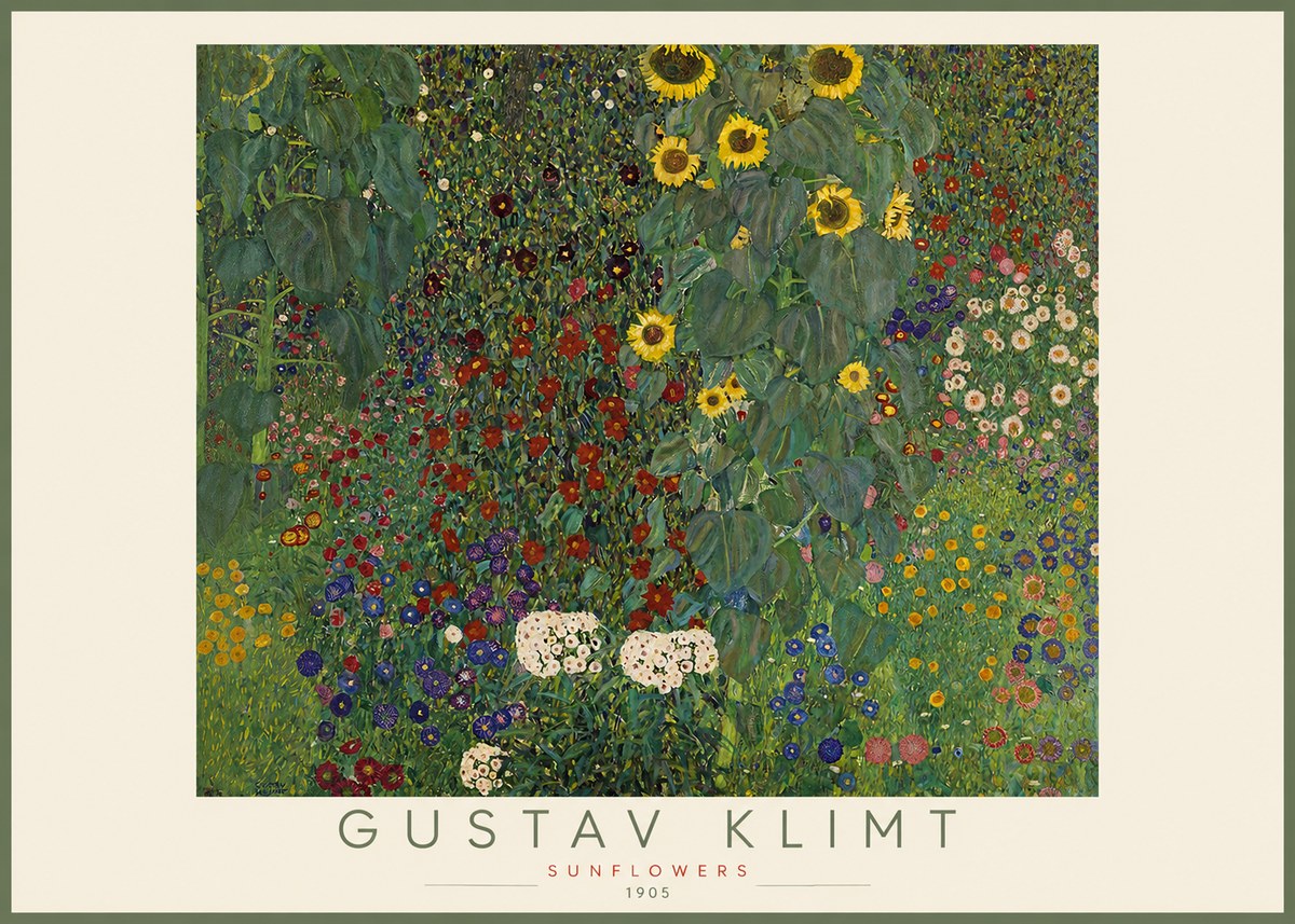 Klimt Sunflowers No2 - Affiche