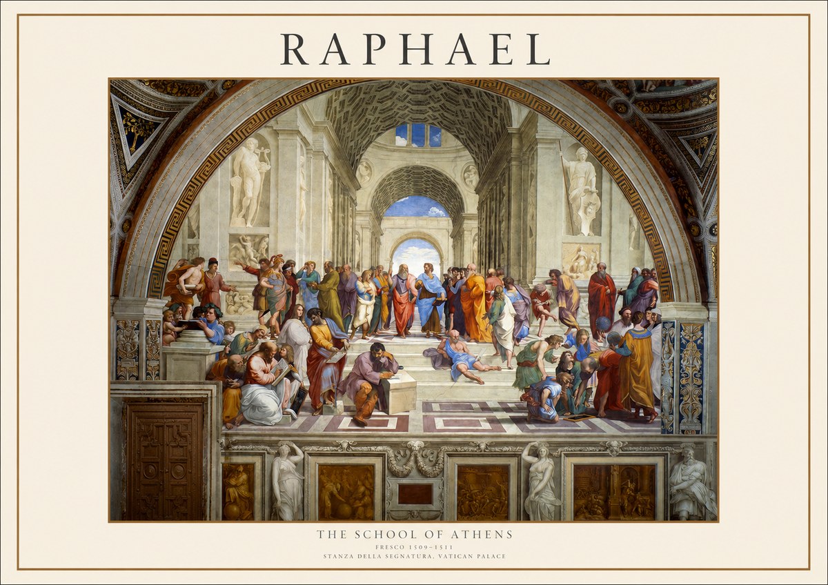 Raphael The School of Athens No1 - Affiche
