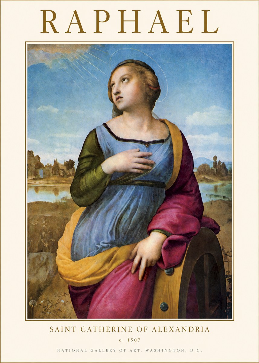 Raphael Saint Catherine of Alexandria No1 - Affiche