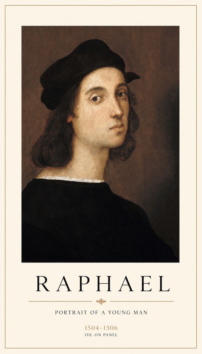 Raphael Portrait of a Young Man No1 - Affiche
