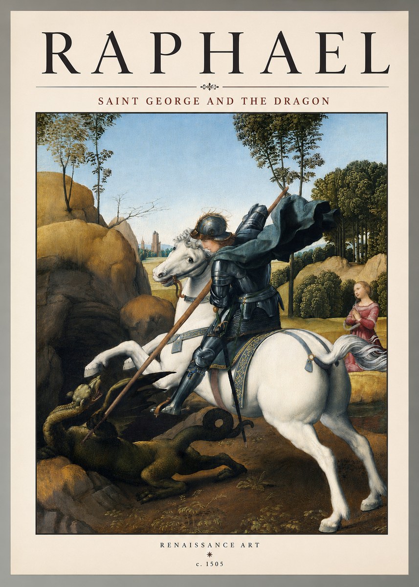 Raphael Saint George and the Dragon No2 - Affiche