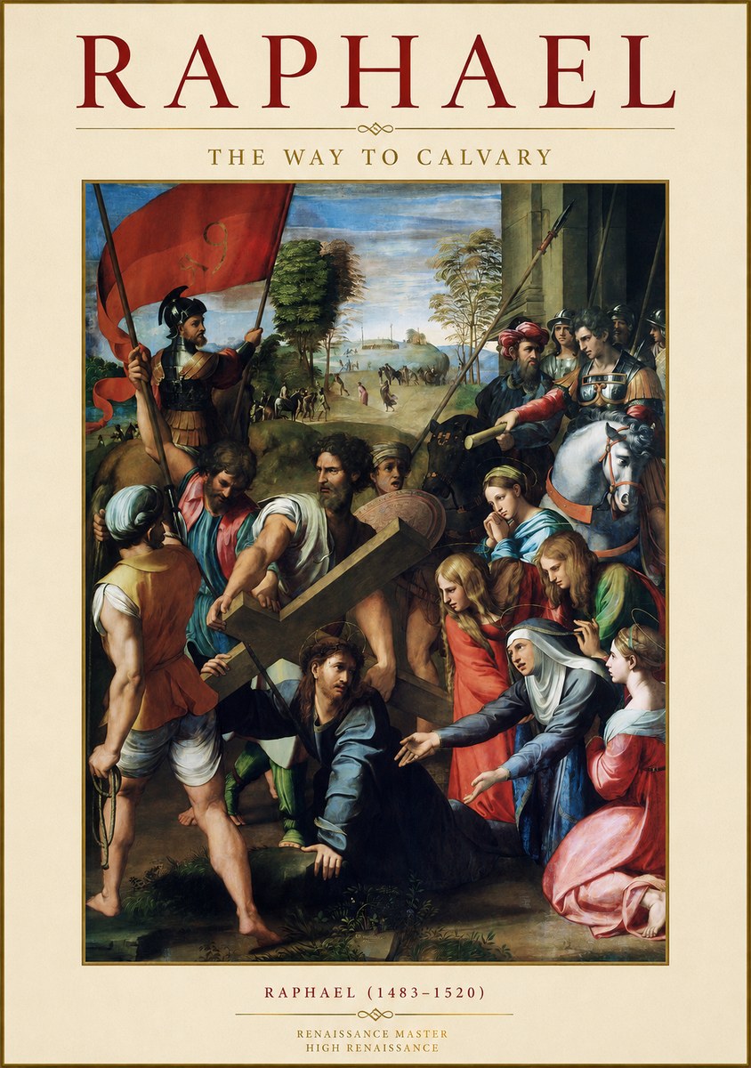 Raphael The Way to Calvary No1 - Affiche