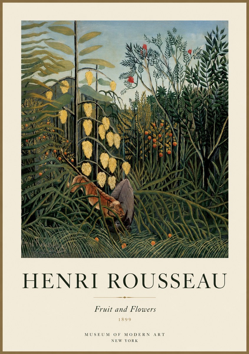 Rousseau Fruit and Flowers No1 - Affiche