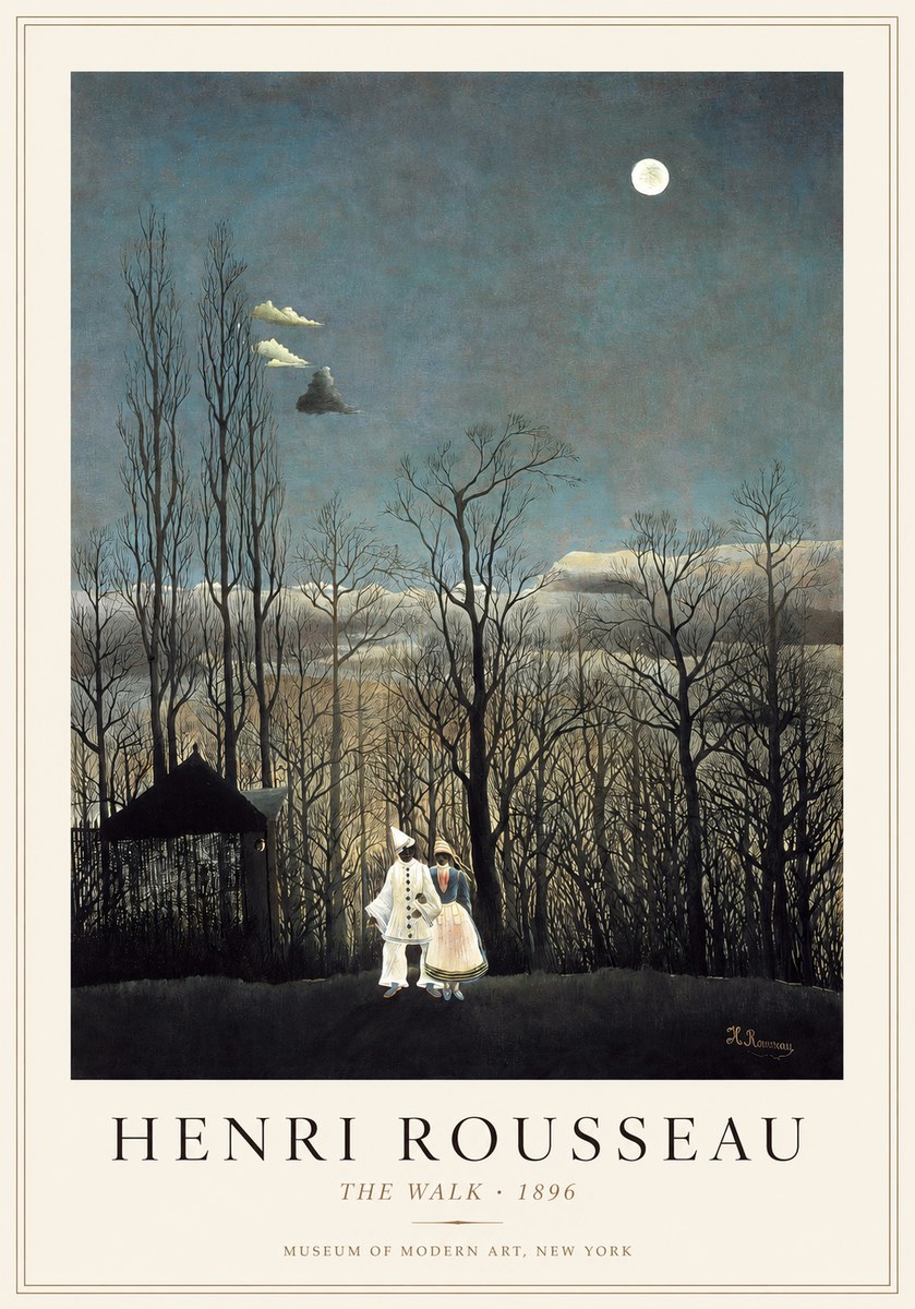 Rousseau The Walkers at Evening No2 - Affiche