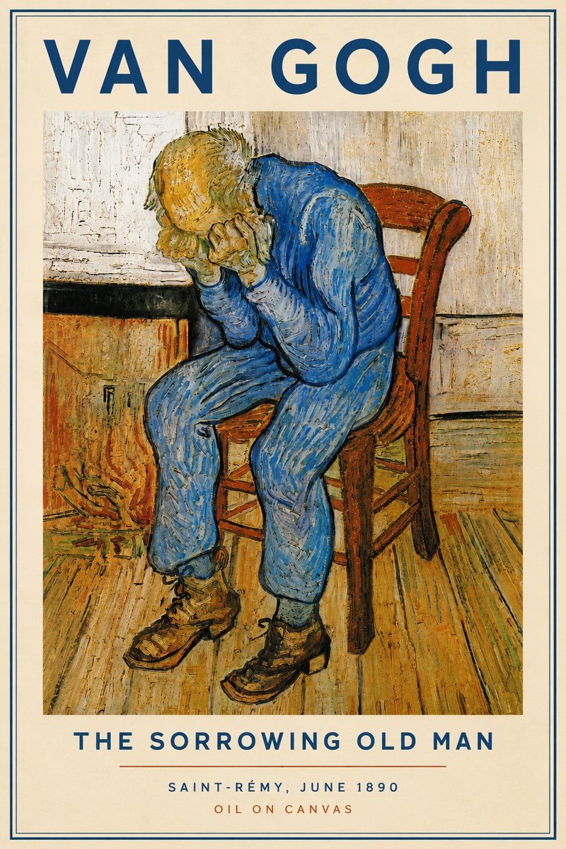 Van Gogh Sorrowing Old Man No5 - Affiche