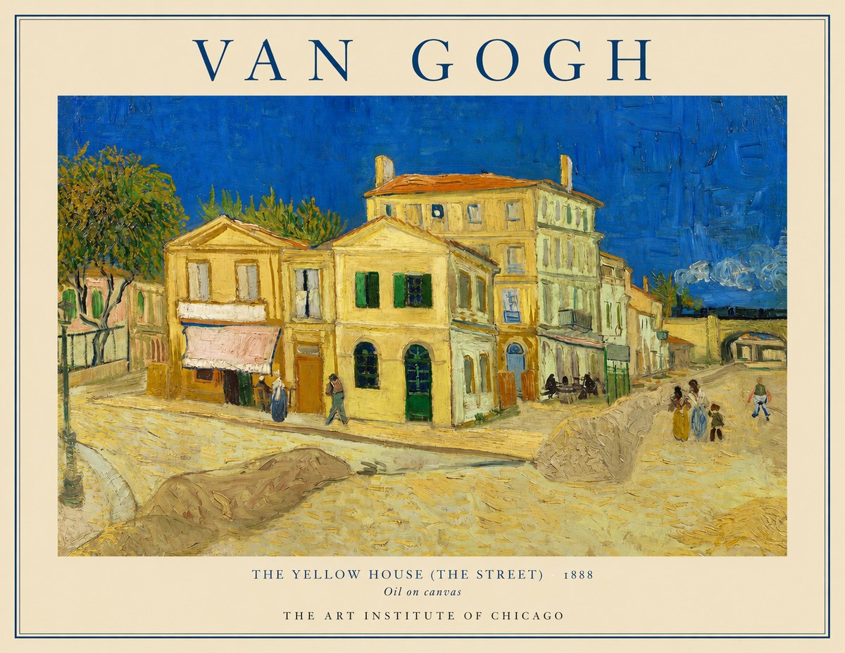 Van Gogh The Yellow House (the Street) No1 - Affiche
