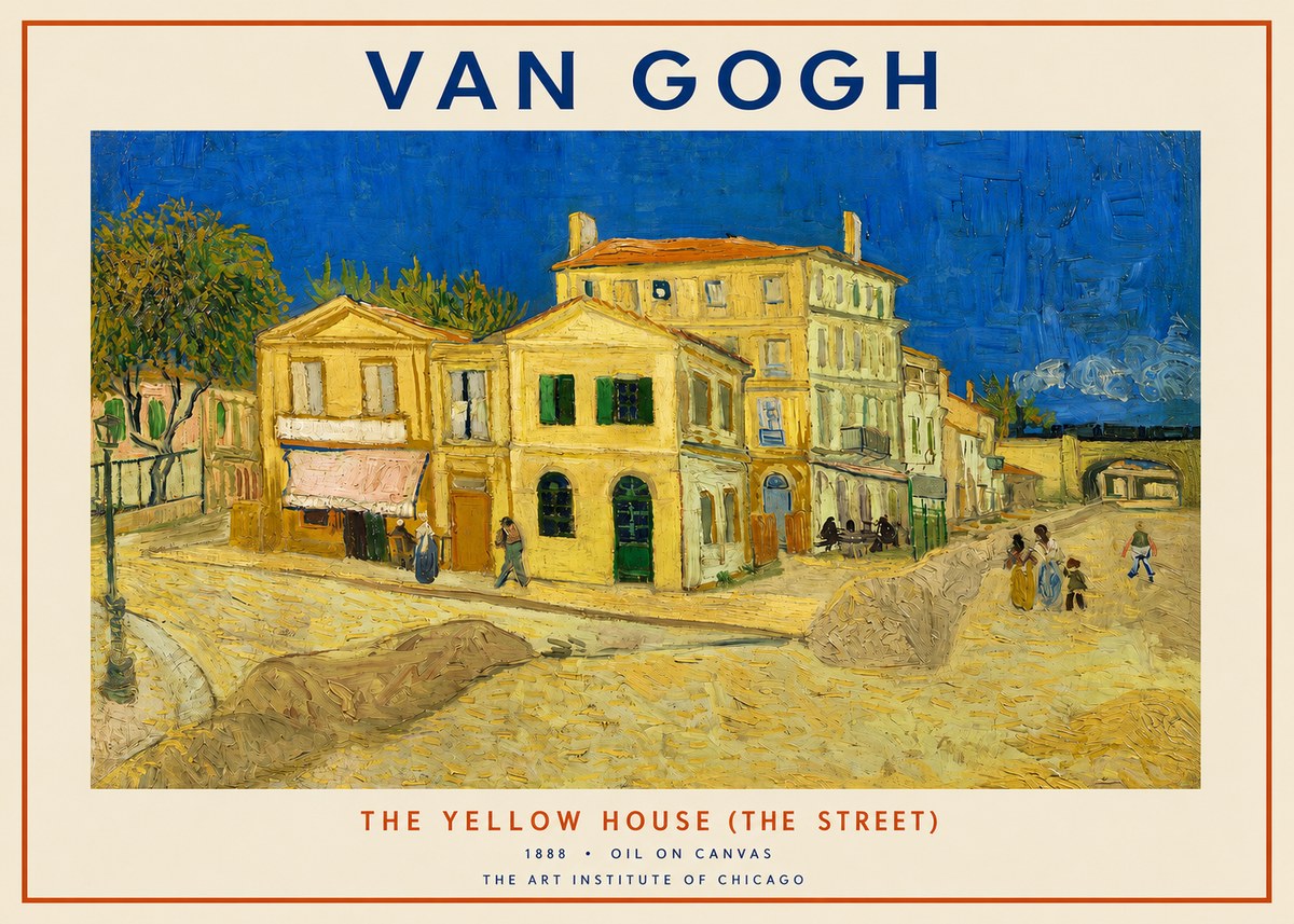 Van Gogh The Yellow House (the Street) No2 - Affiche