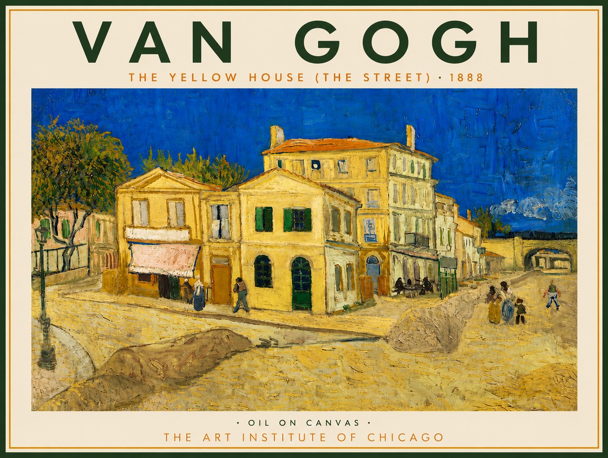 Van Gogh The Yellow House (the Street) No4 - Affiche