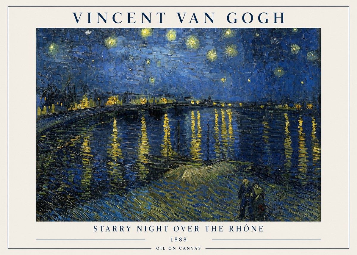 Van Gogh Starry Night over the Rhône No1 - Affiche