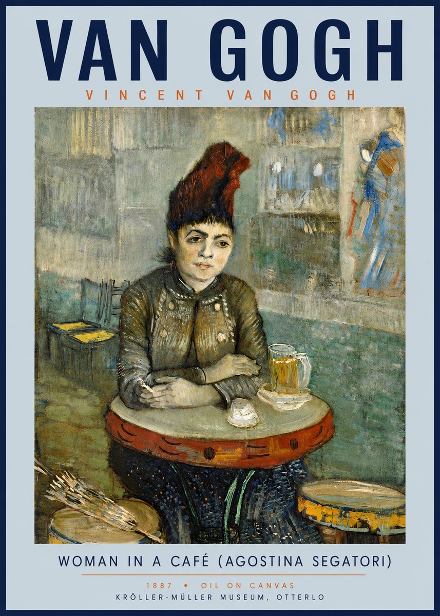 Van Gogh Woman in a Café (Agostina Segatori) No4 - Affiche