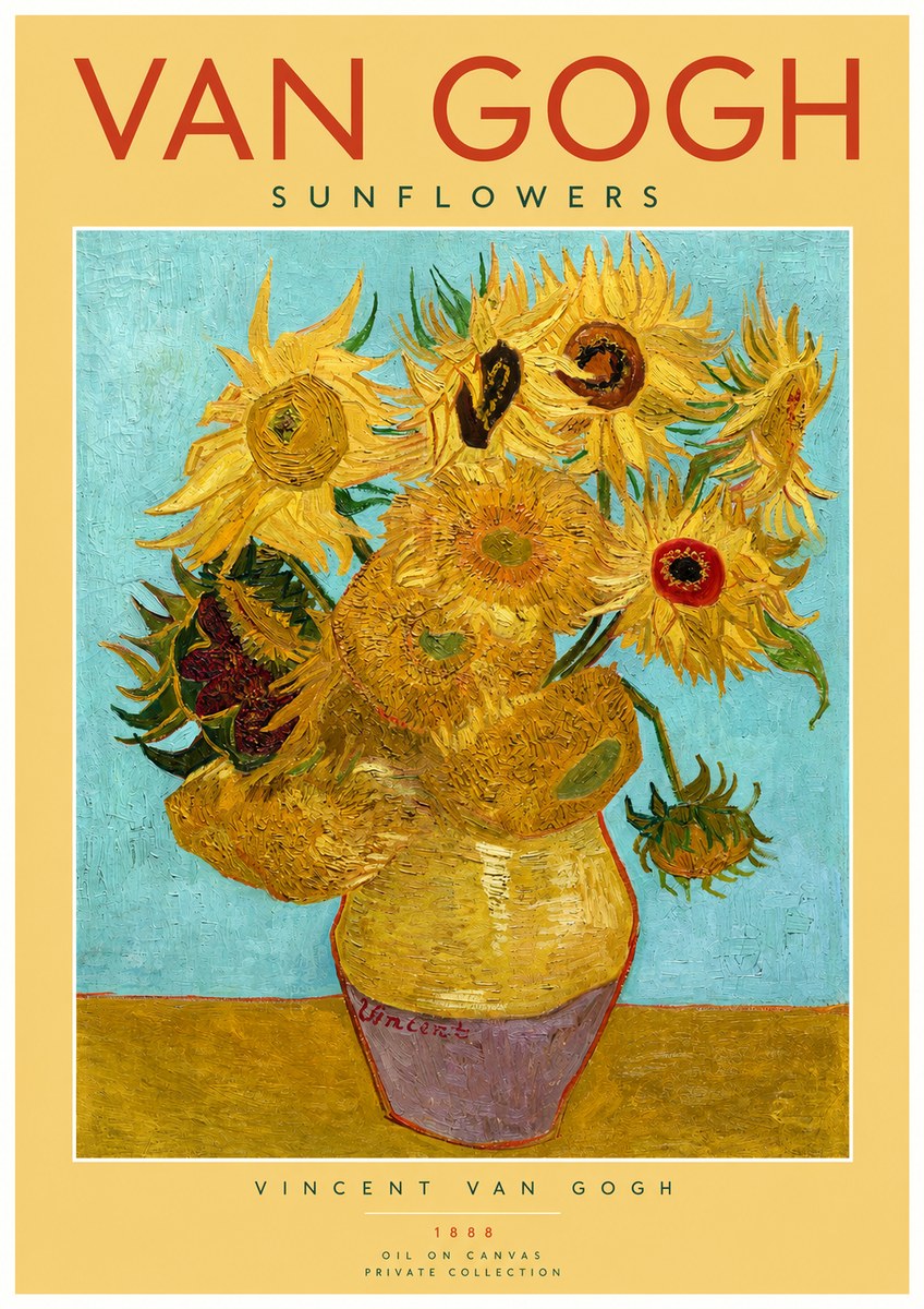 Van Gogh Sunflowers I No2 - Affiche