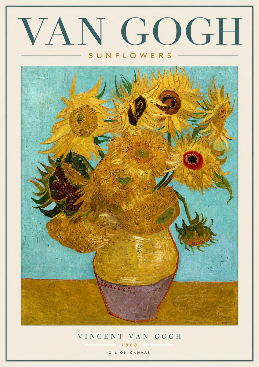Van Gogh Sunflowers I No3 - Affiche