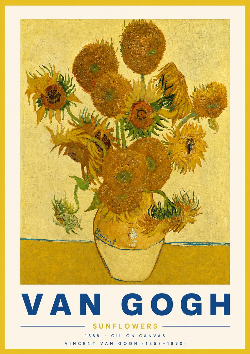 Van Gogh Sunflowers II No3 - Affiche