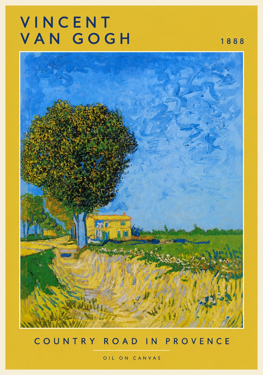 Van Gogh Country Road in Provence II No2 - Affiche