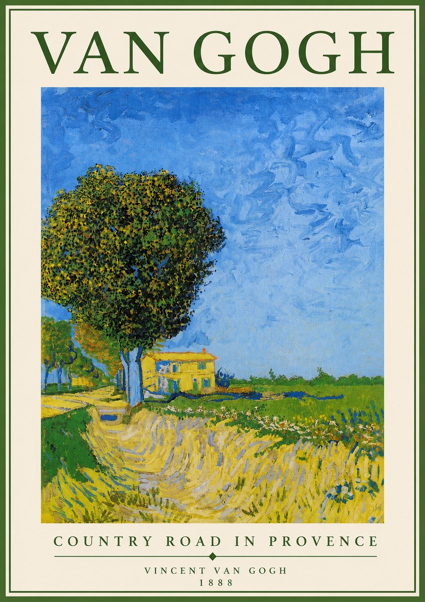 Van Gogh Country Road in Provence II No4 - Affiche