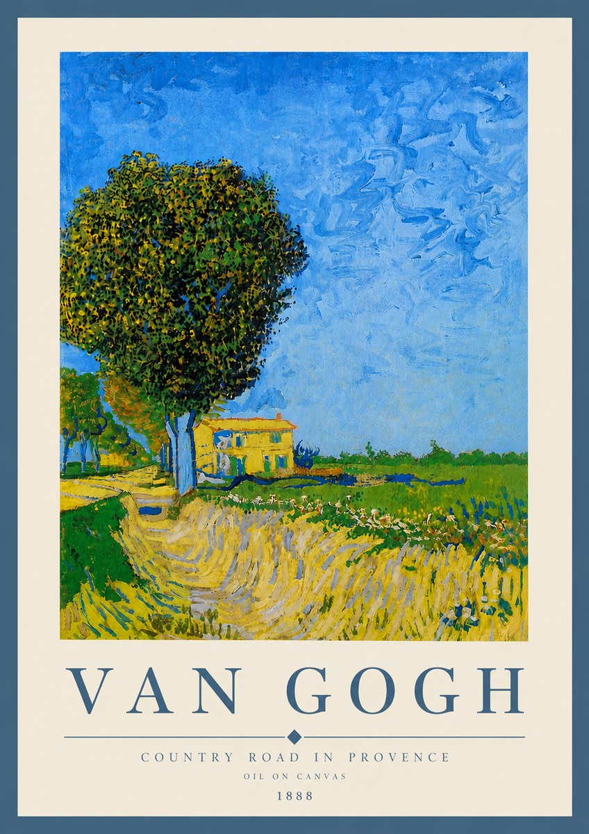 Van Gogh Country Road in Provence II No6 - Affiche