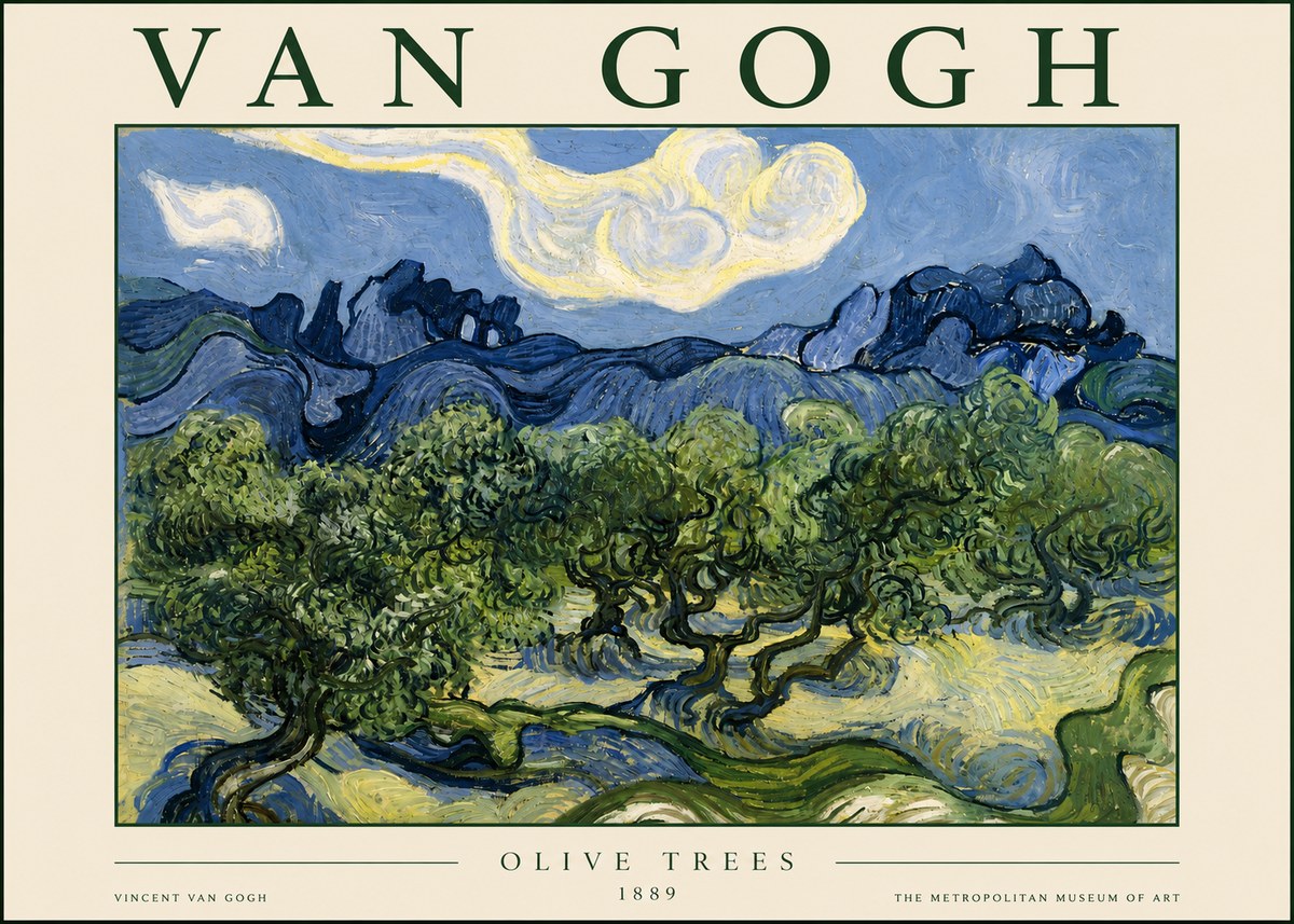Van Gogh Olive Trees No3 - Affiche