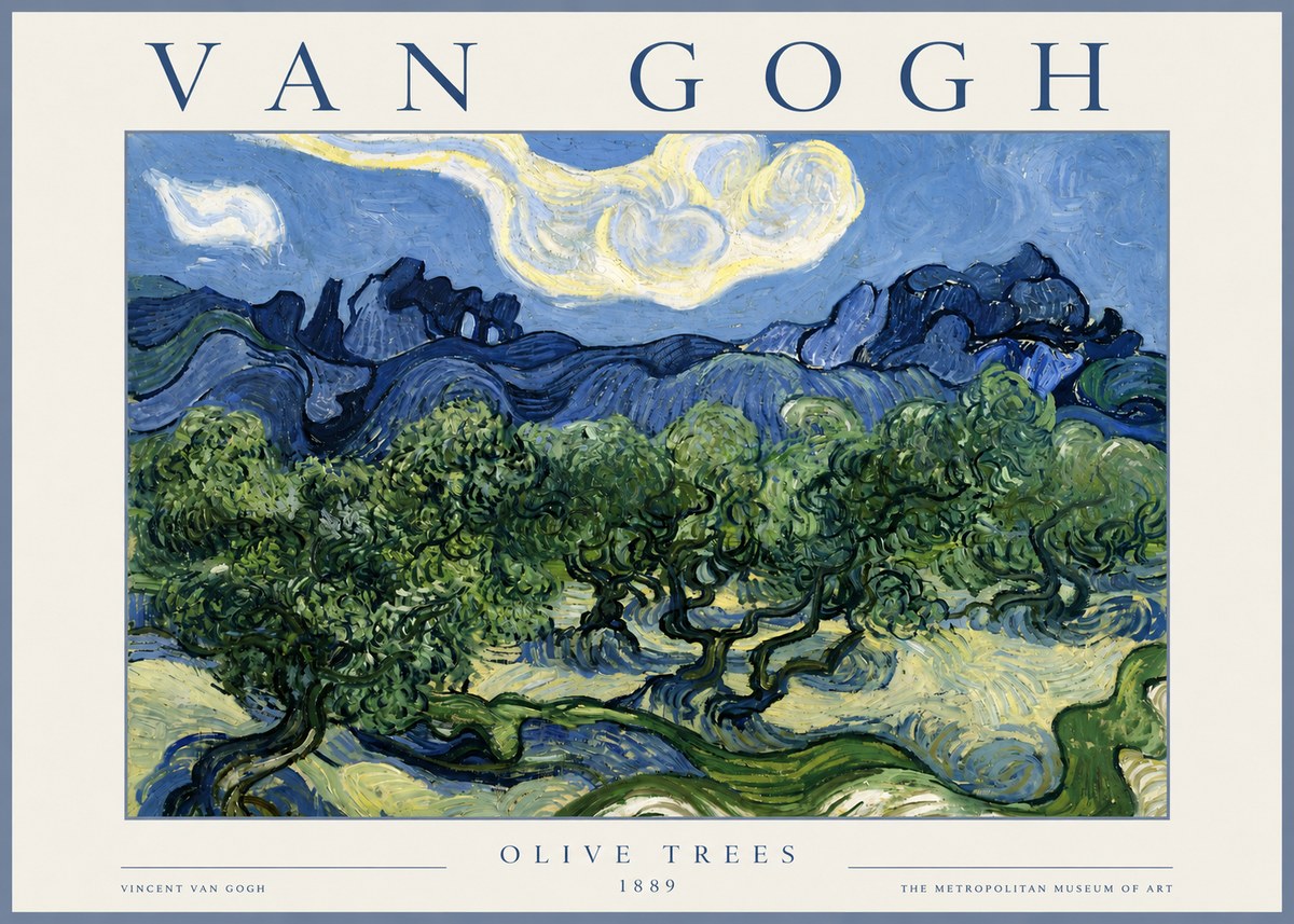 Van Gogh Olive Trees No4 - Affiche