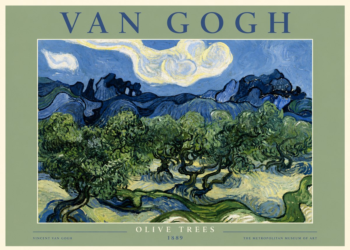Van Gogh Olive Trees No5 - Affiche