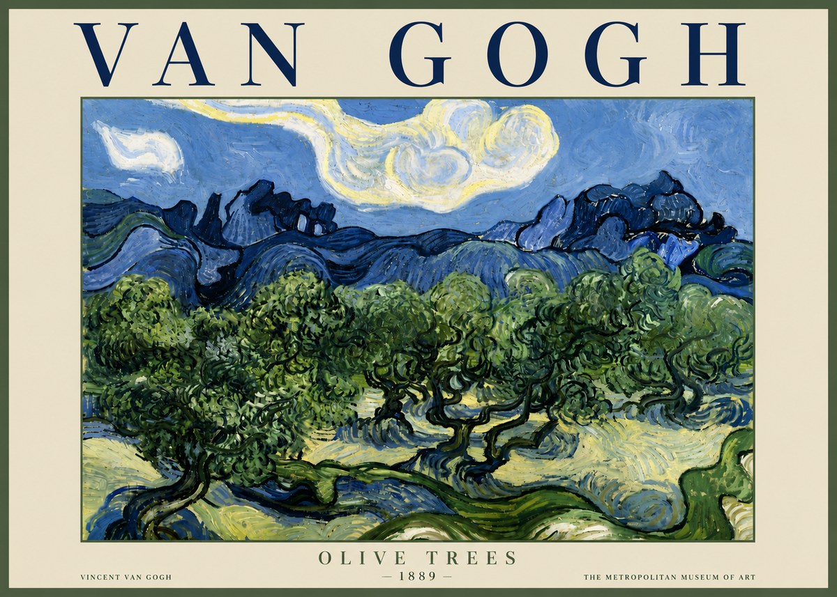 Van Gogh Olive Trees No6 - Affiche