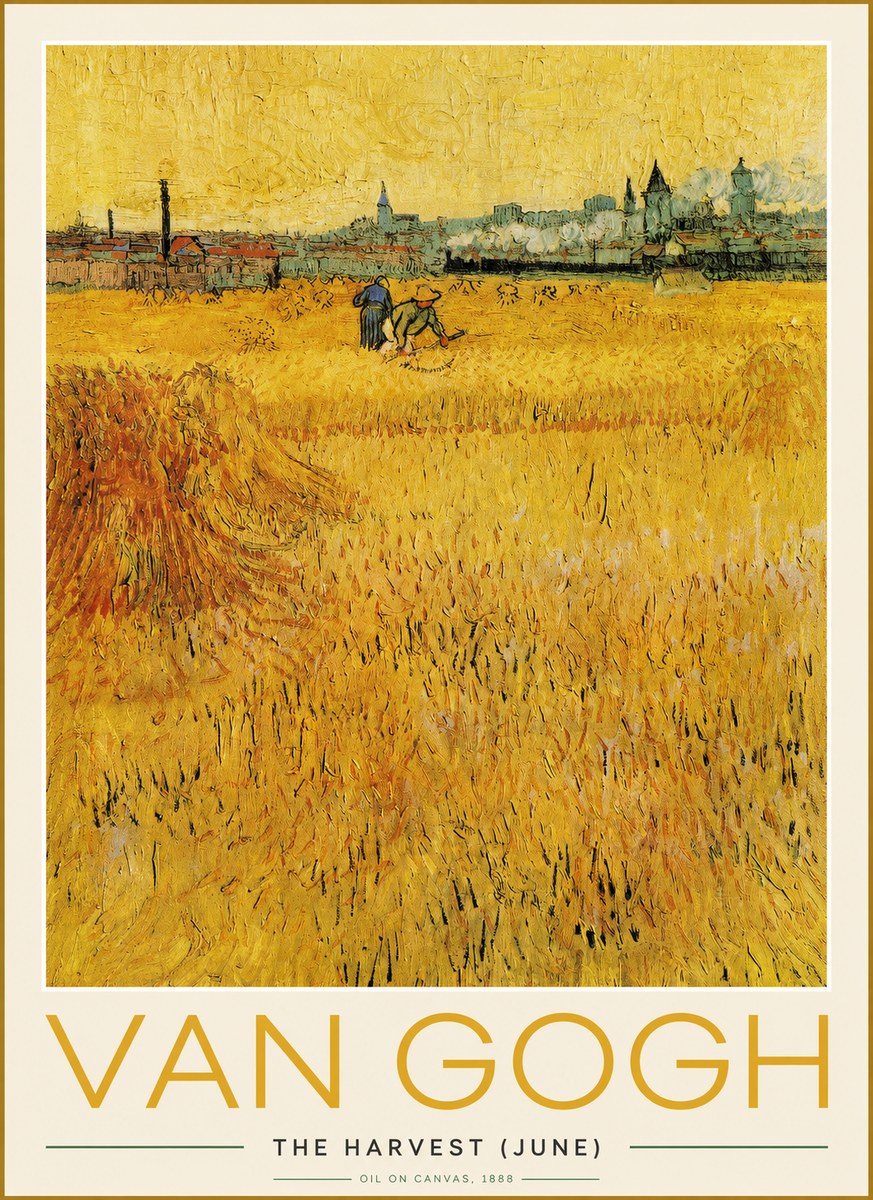 Van Gogh The Harvest (June) No2 - Affiche