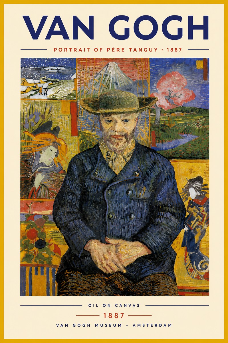 Van Gogh Portrait of Père Tanguy I No5 - Affiche