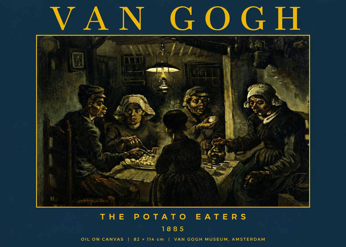 Van Gogh The Potato Eaters II No2 - Affiche