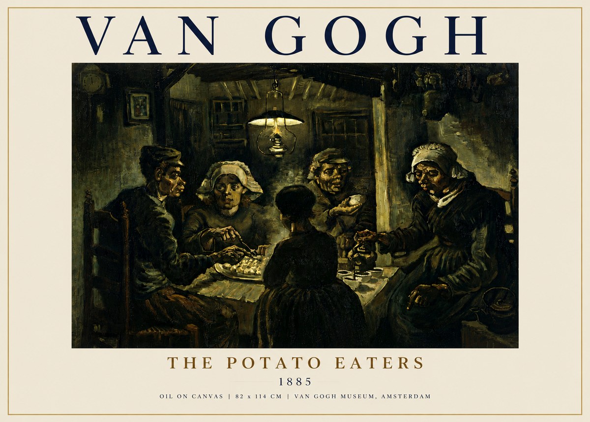 Van Gogh The Potato Eaters II No5 - Affiche