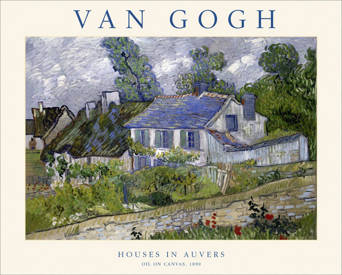 Van Gogh Houses in Auvers No1 - Affiche