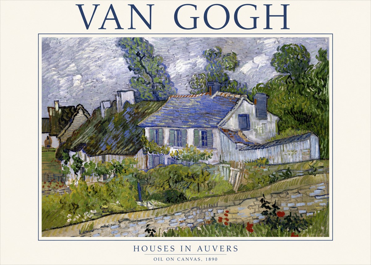 Van Gogh Houses in Auvers No3 - Affiche