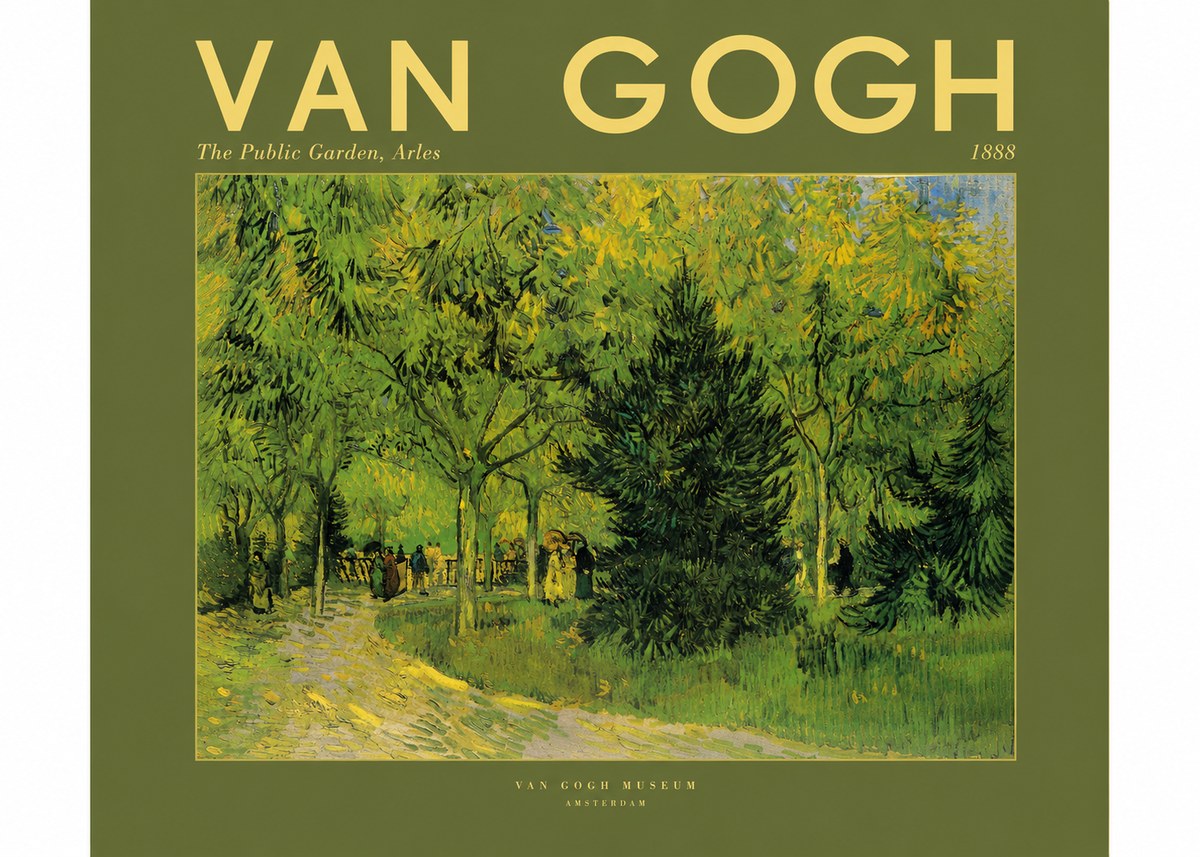 Van Gogh The Public Garden, Arles No2 - Affiche