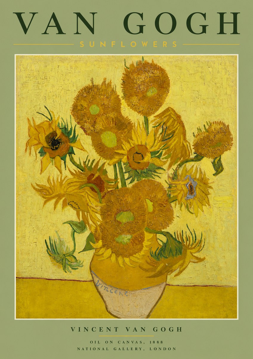 Van Gogh Sunflowers III No2 - Affiche