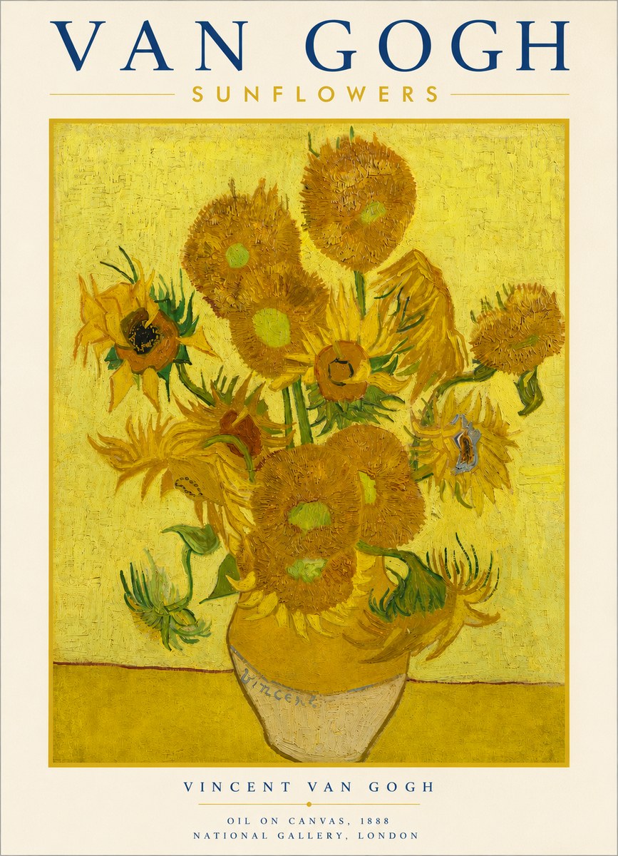 Van Gogh Sunflowers III No3 - Affiche