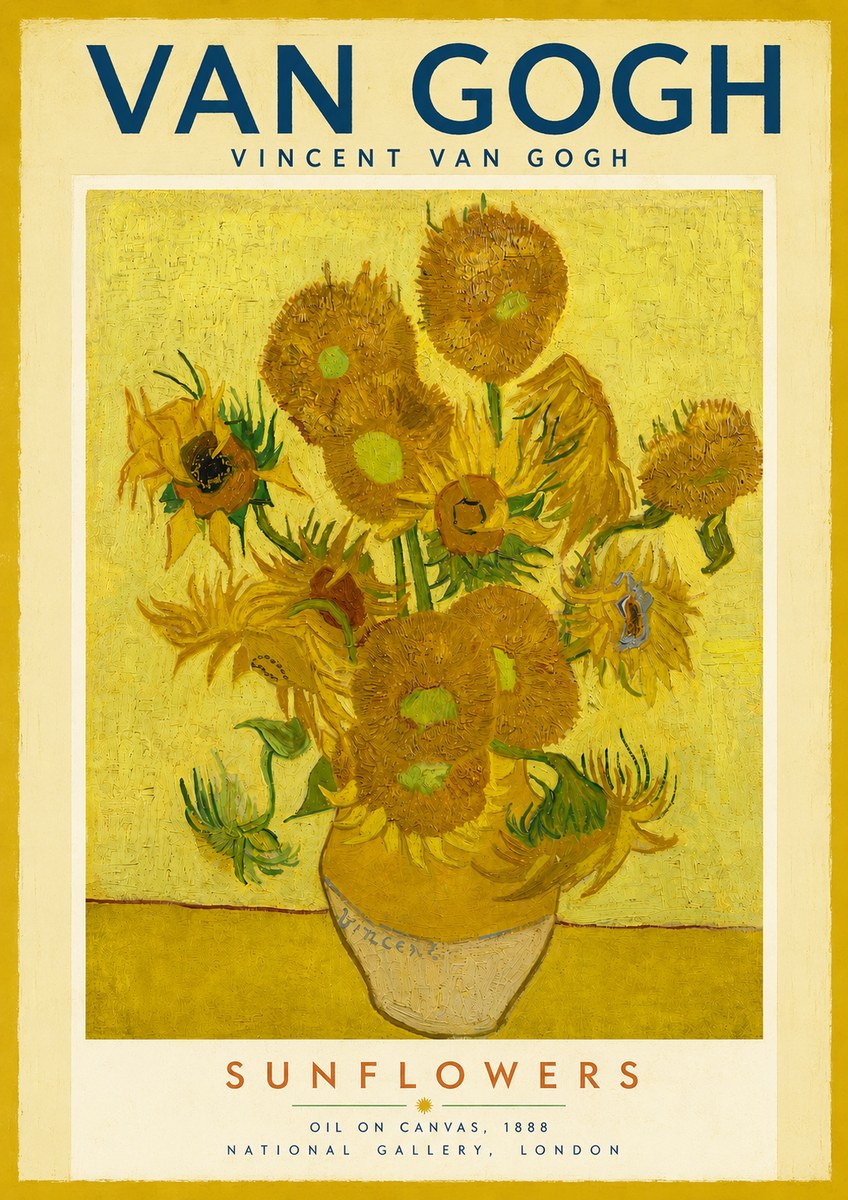 Van Gogh Sunflowers III No4 - Affiche