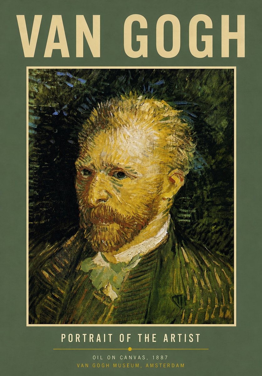 Van Gogh Portrait of the Artist III No5 - Affiche
