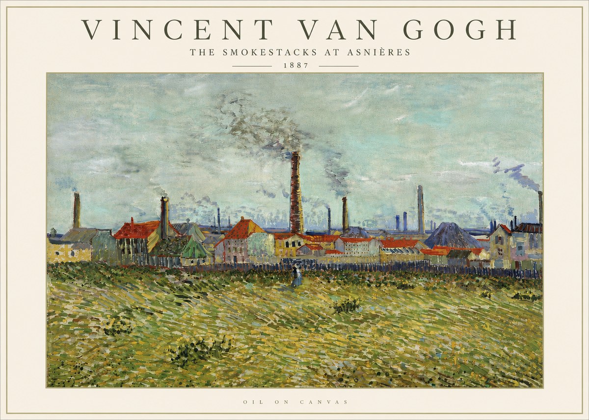 Van Gogh The Smokestacks at Asnières No4 - Affiche