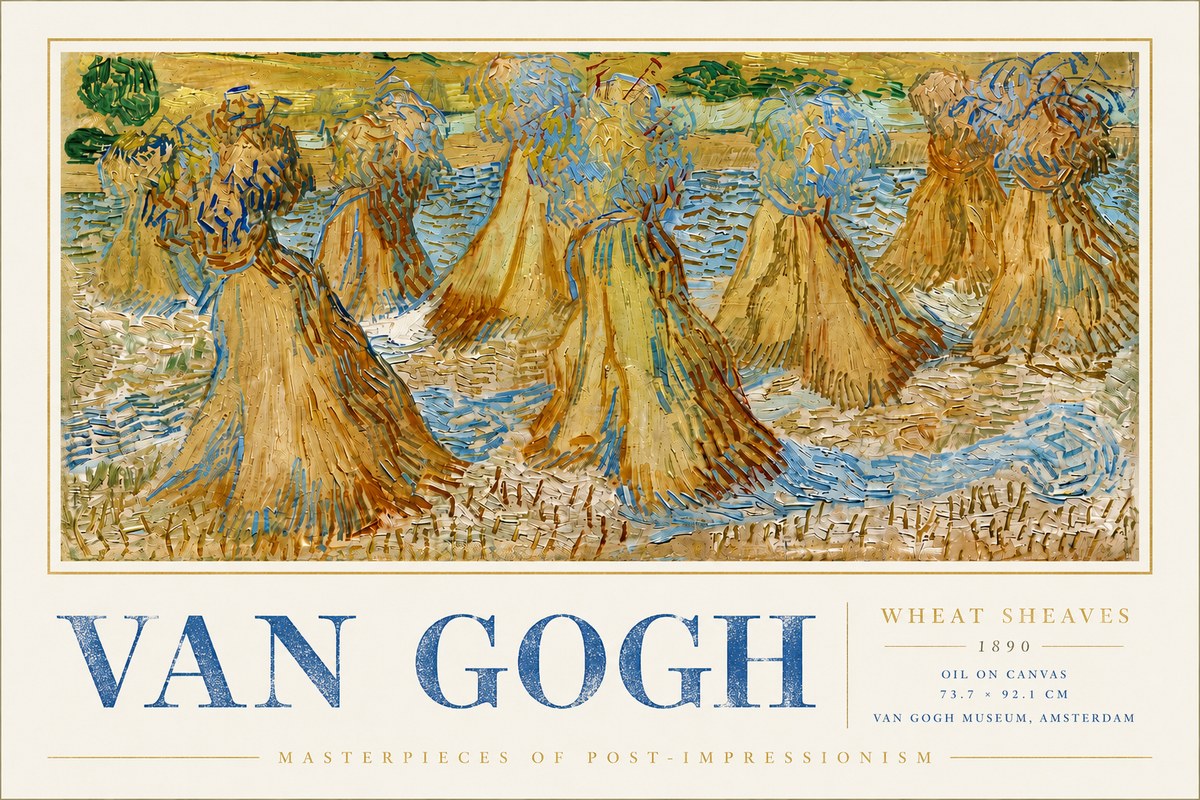 Van Gogh Wheat Sheaves No6 - Affiche