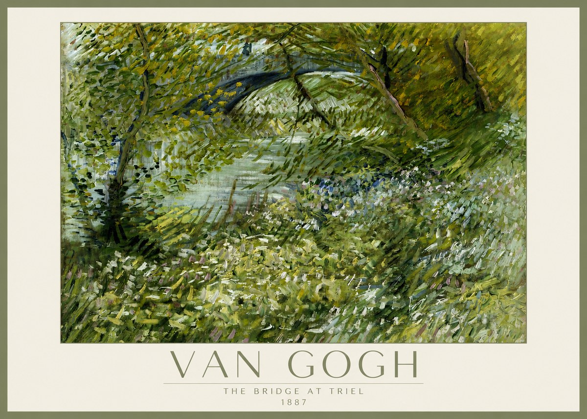 Van Gogh The Bridge at Triel No2 - Affiche