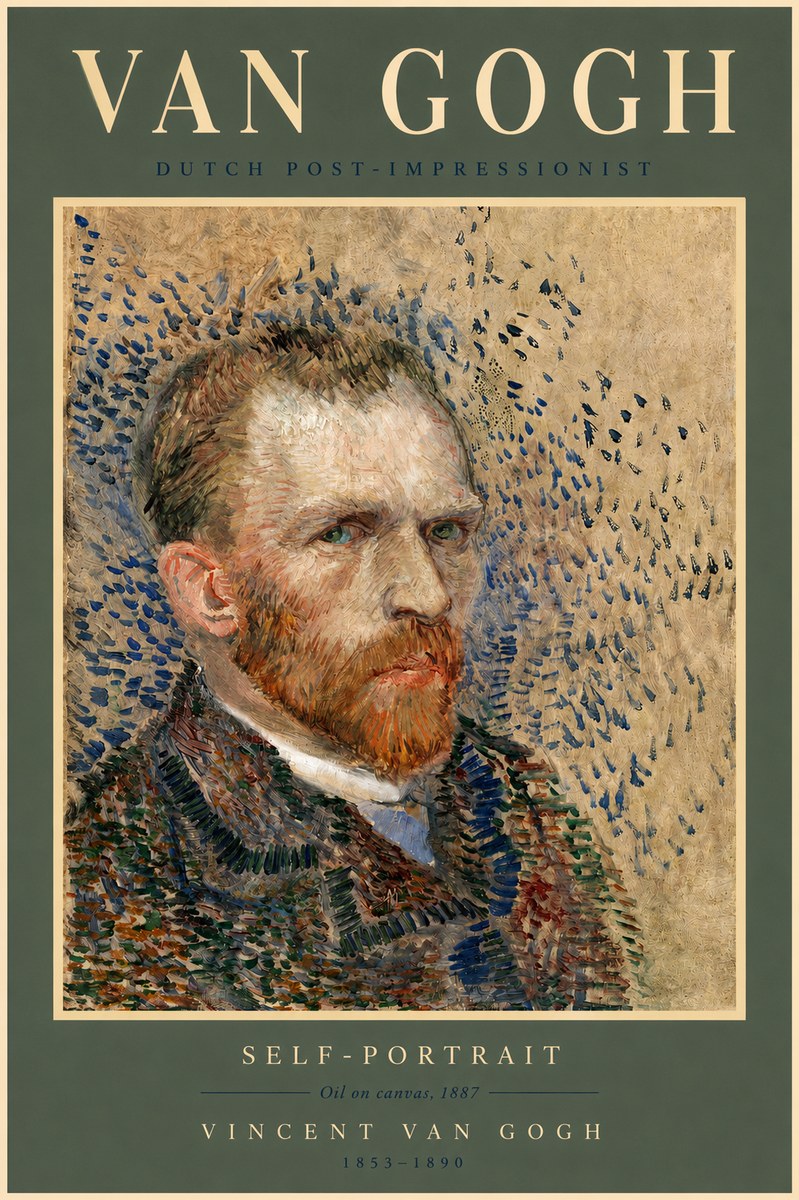 Van Gogh Self-portrait IV No2 - Affiche