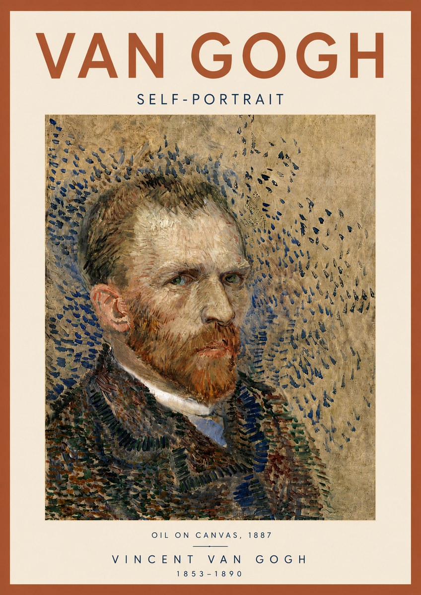 Van Gogh Self-portrait IV No5 - Affiche