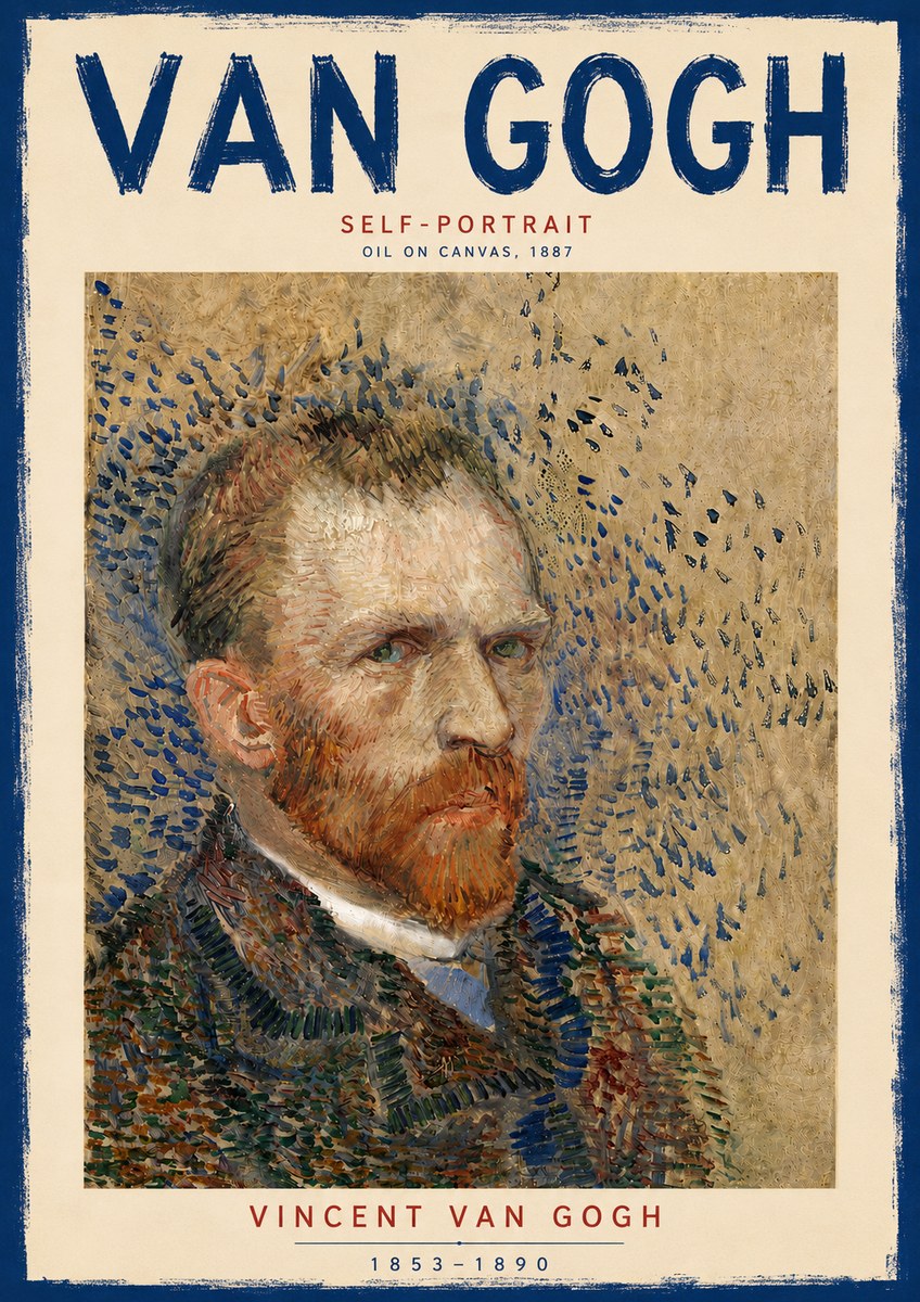 Van Gogh Self-portrait IV No6 - Affiche