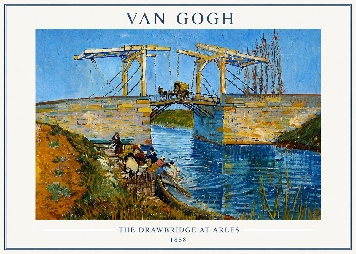 Van Gogh The Drawbridge at Arles I No6 - Affiche