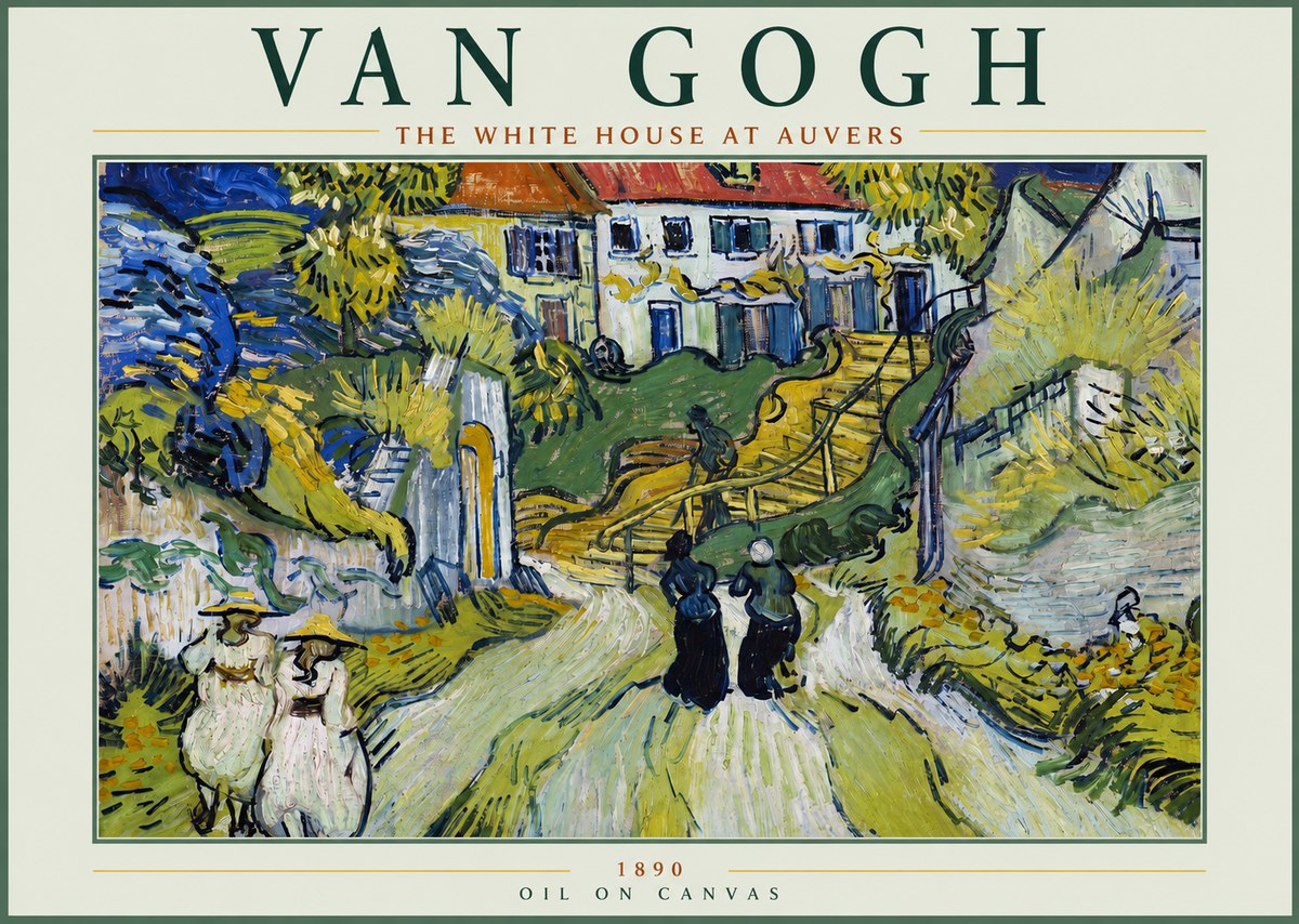 Van Gogh The White House at Auvers No2 - Affiche